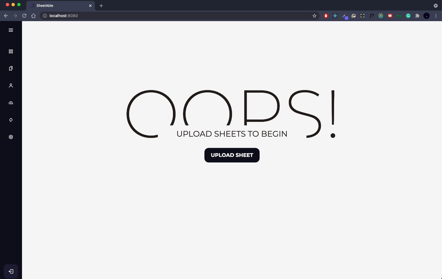 Selfhosted music sheet organizing software build using react and go