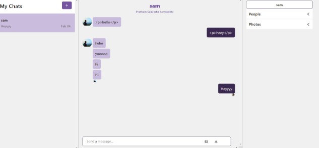 Microsoft Teams Clone build using Chat engine api and React JS