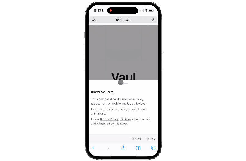 An unstyled drawer component for React