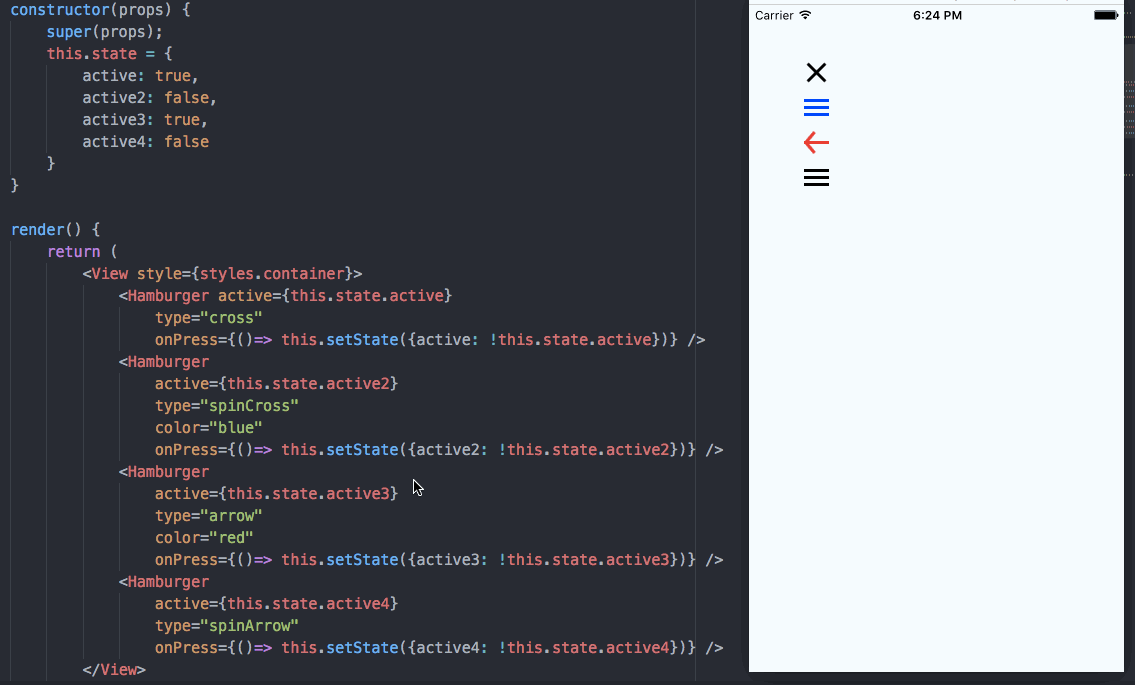 React Native Hamburger Menu Component Reactscript