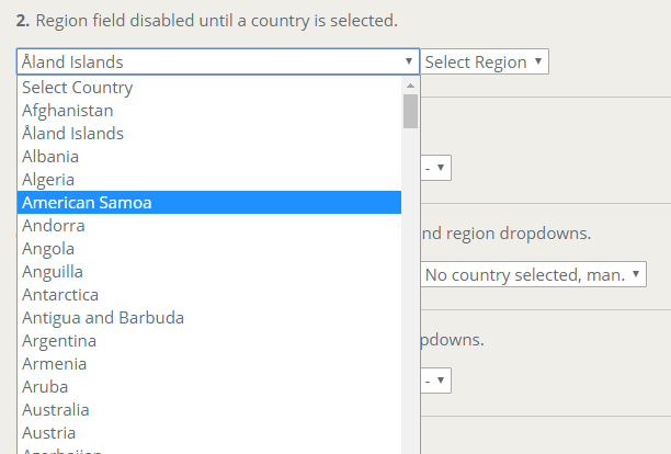 Country Region Select For React Reactscript