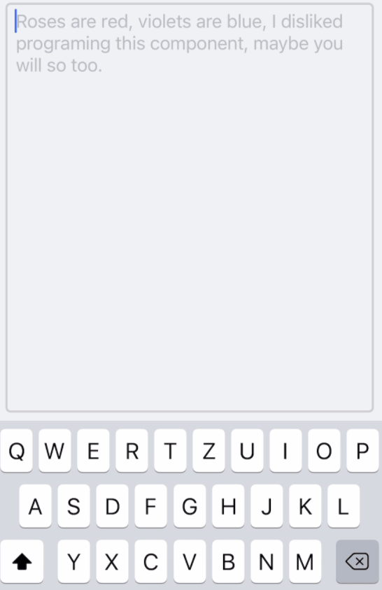 Keyboardaware Mutliline Text Input Component For React