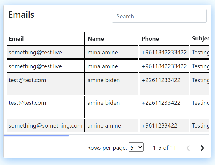 Tiny Bootstrap Smart Table For React Reactscript