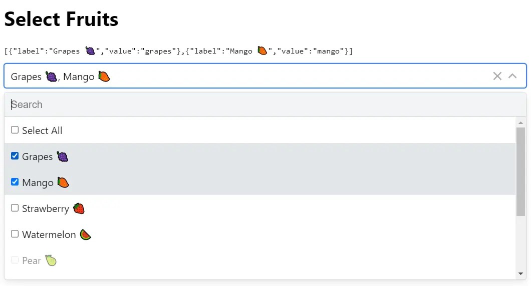 Multiple Selection Dropdown Component For React Reactscript