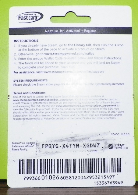 Steam Gift Card Pictures and How To Identify Steam Cards - Cardtonic