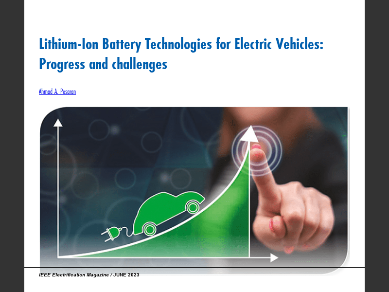 IEEE Electrification Magazine June 2023LithiumIon Battery