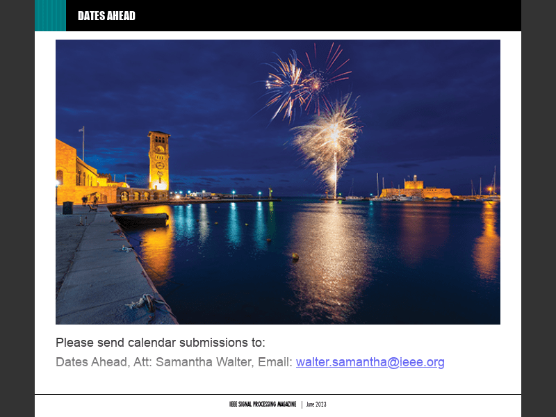 IEEE Signal Processing 75th Anniversary June 2023Dates Ahead