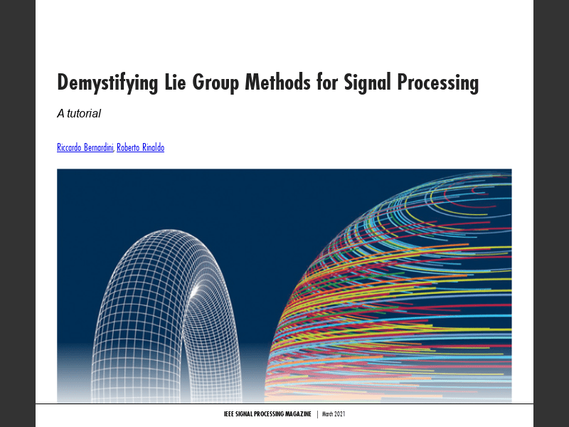 IEEE Signal Processing Magazine, March 2021Cover