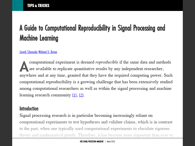 IEEE Signal Processing Magazine March 2023A Guide to Computational