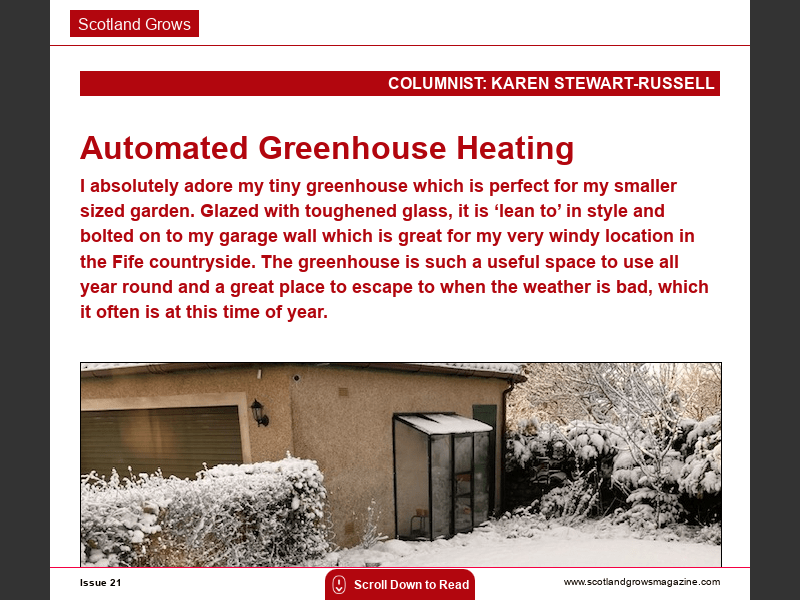 Issue 21Automated Greenhouse Heating