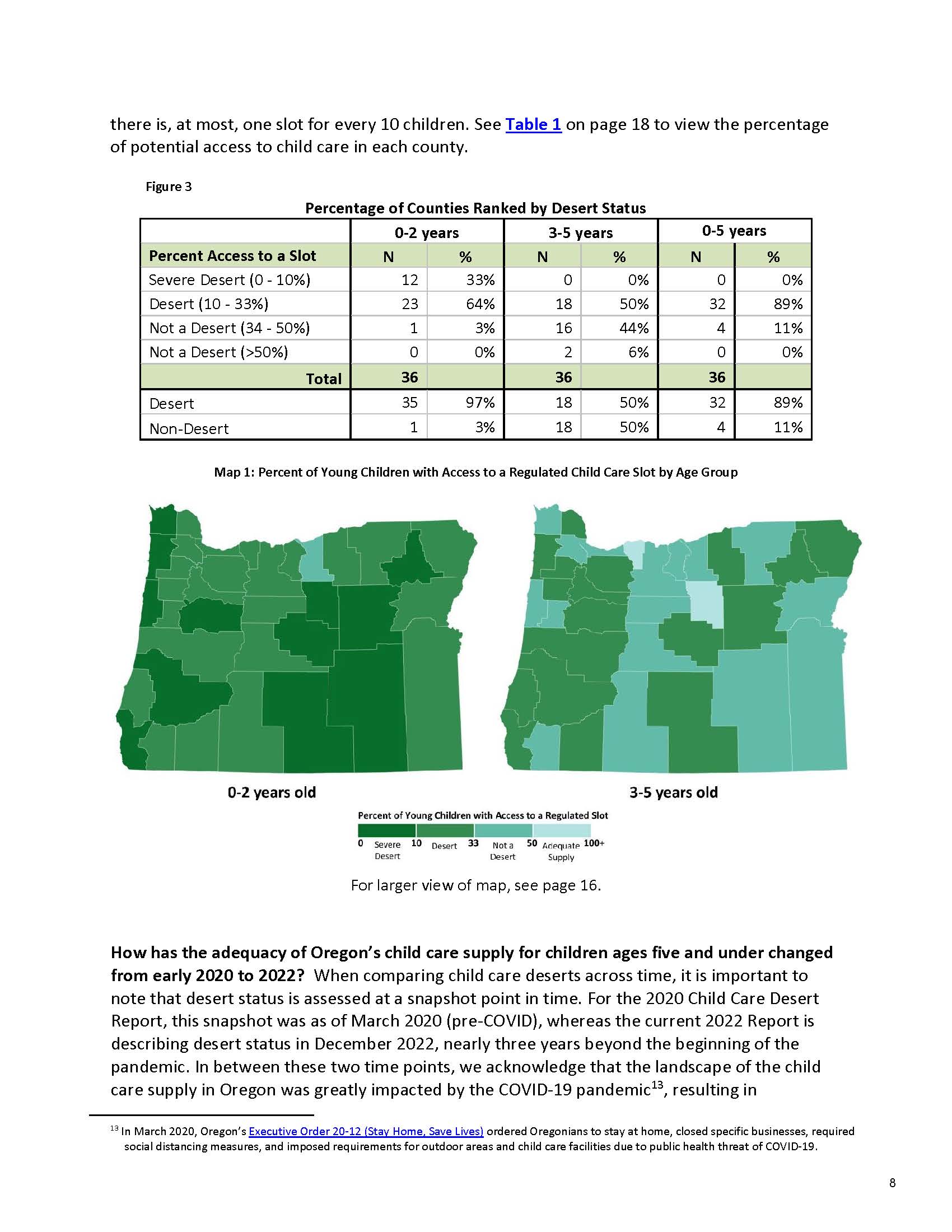 Child Care Deserts in Oregon eClips Extra