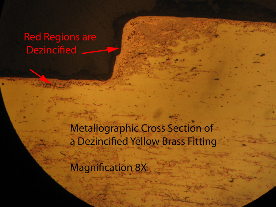 Brass Plumbing Failure Analysis Dezincification Read Consulting