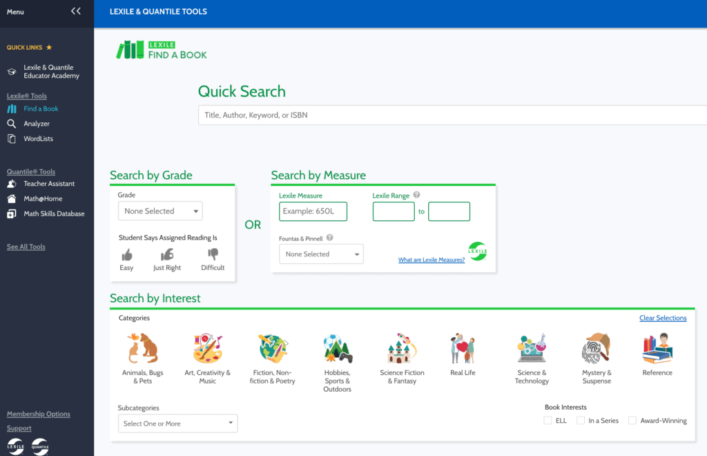 Find Books That Match Your Child's Measure Lexile