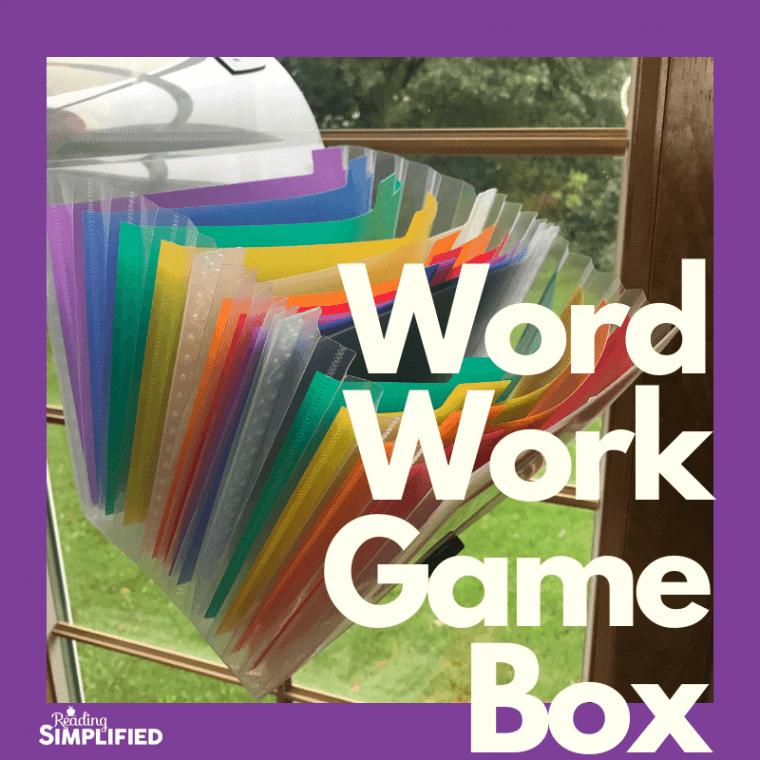 Word Work Game box Reading Simplified