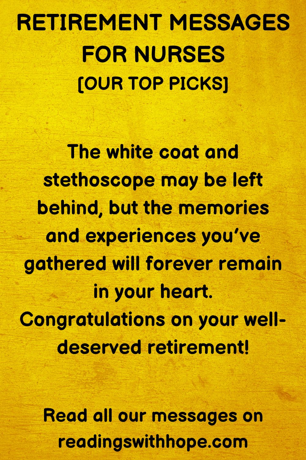 50 Retirement Messages For Nurses