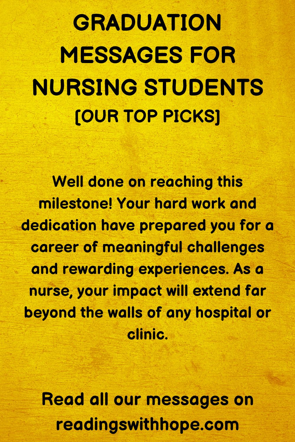 52 Graduation Messages For Nursing Students