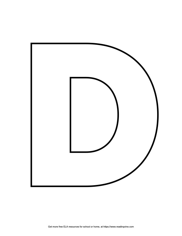 Bubble Letter D 19 Free Printable Styles