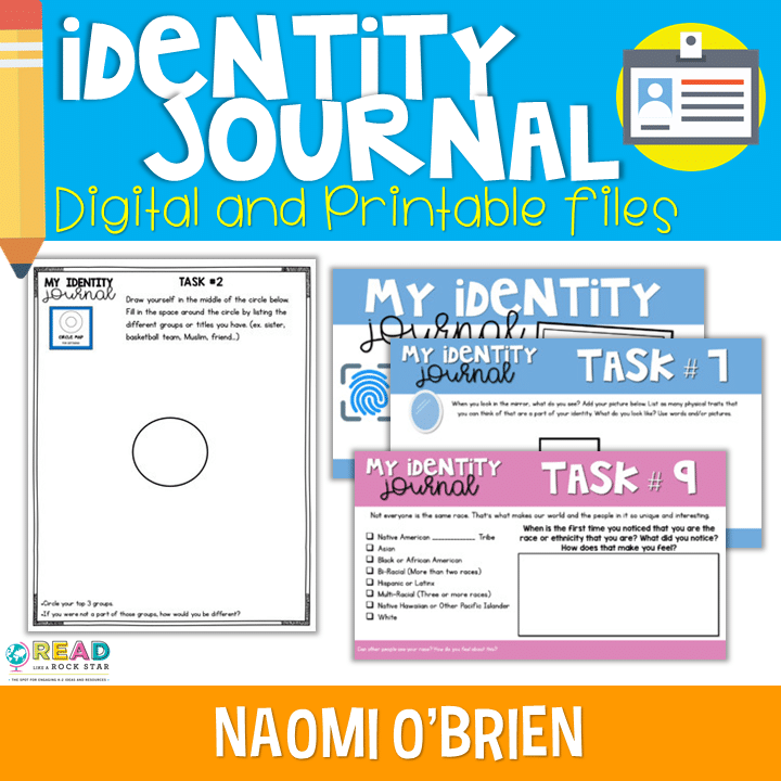 Identity Journal for Students (Printable and Digital) Naomi O'Brien Read Like a Rockstar