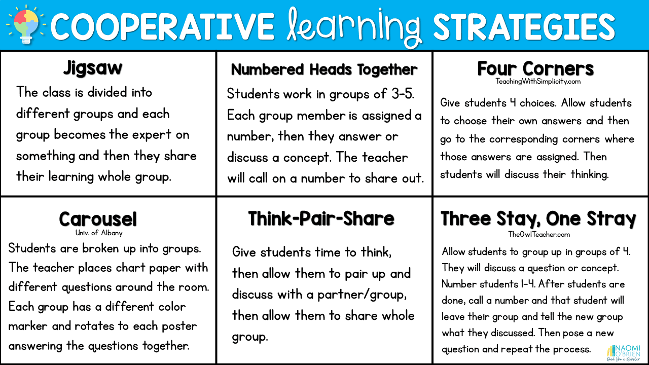 Cooperative Learning Partner Pairings for Accountability and Differentiation Naomi O'Brien