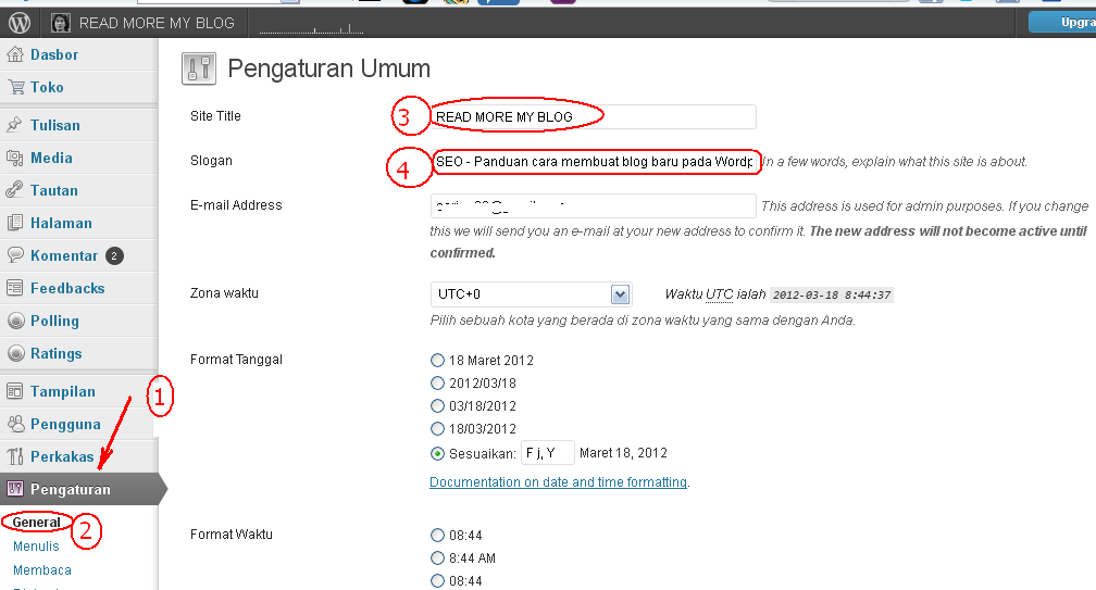 Cara merubah judul blog dan description READ MORE MY BLOG