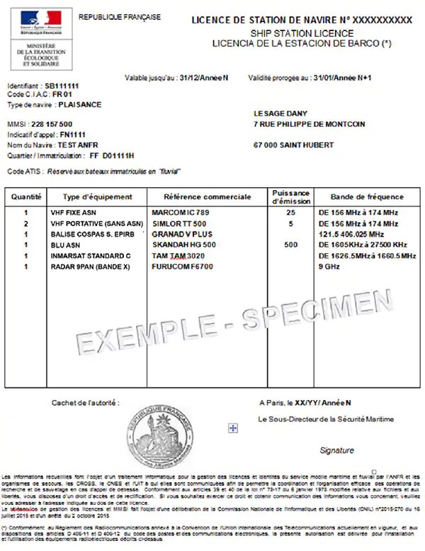 La licence radio maritime ANFR tout savoir sur le n° MMSI