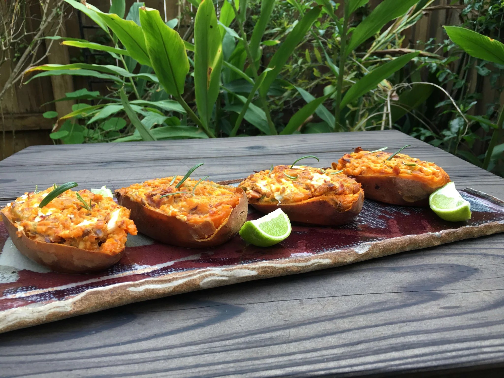 Twice Baked BBQ Salmon Yams Ready. Chef. Go!