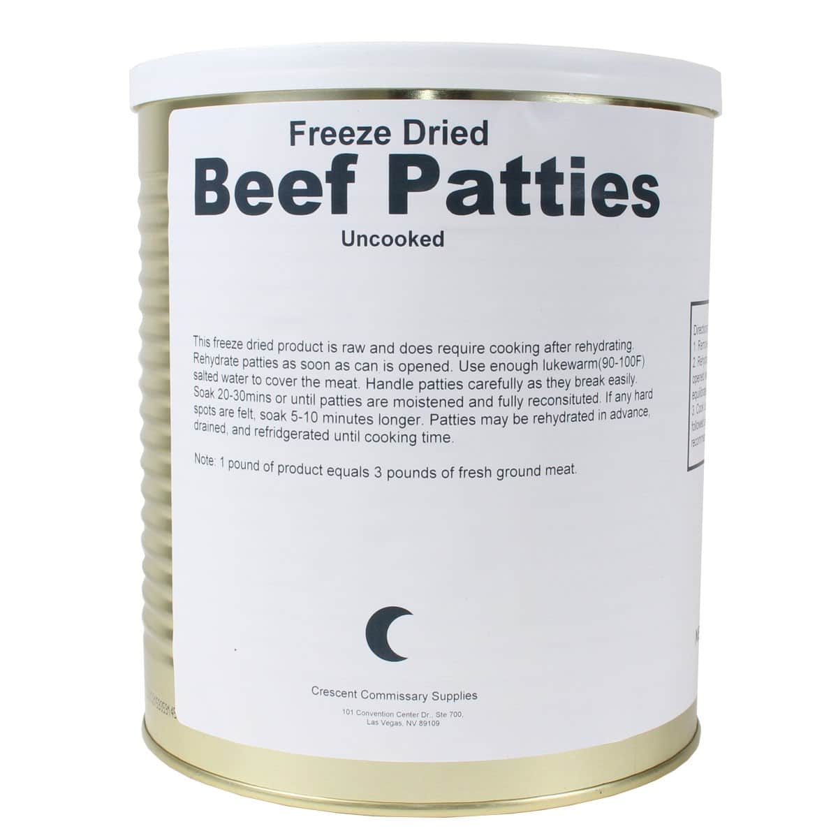 Freeze Dried Hamburger / Ground Beef Patties 1 10 Can