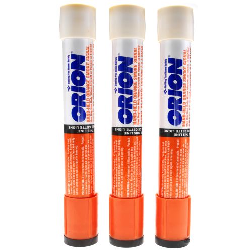 Orion Handheld Marine Orange Smoke Signals 3Pack Hazmat fee included