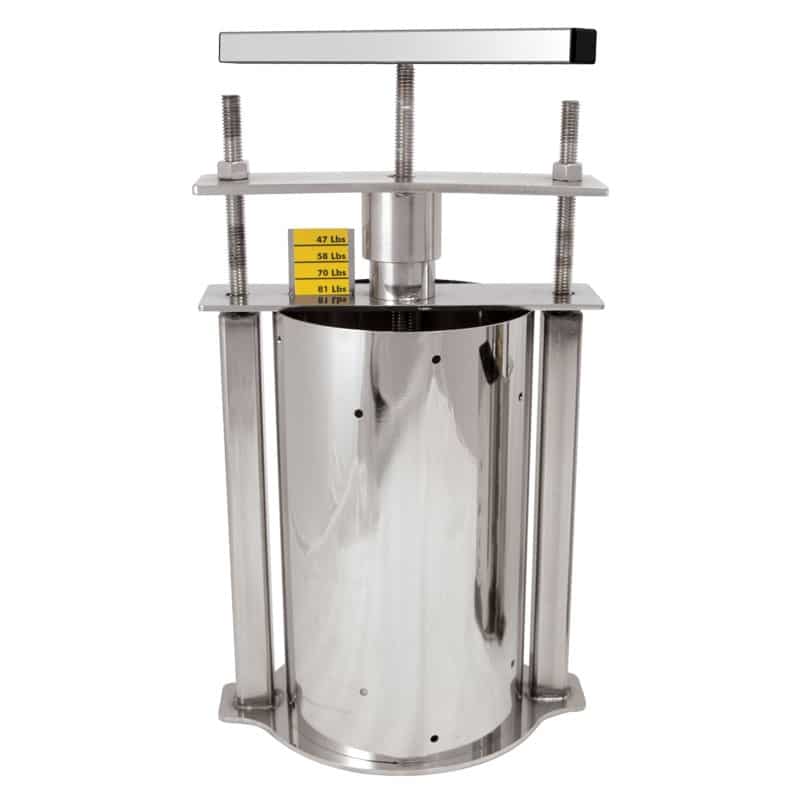 STAINLESS STEEL CHEESE PRESS, LARGE