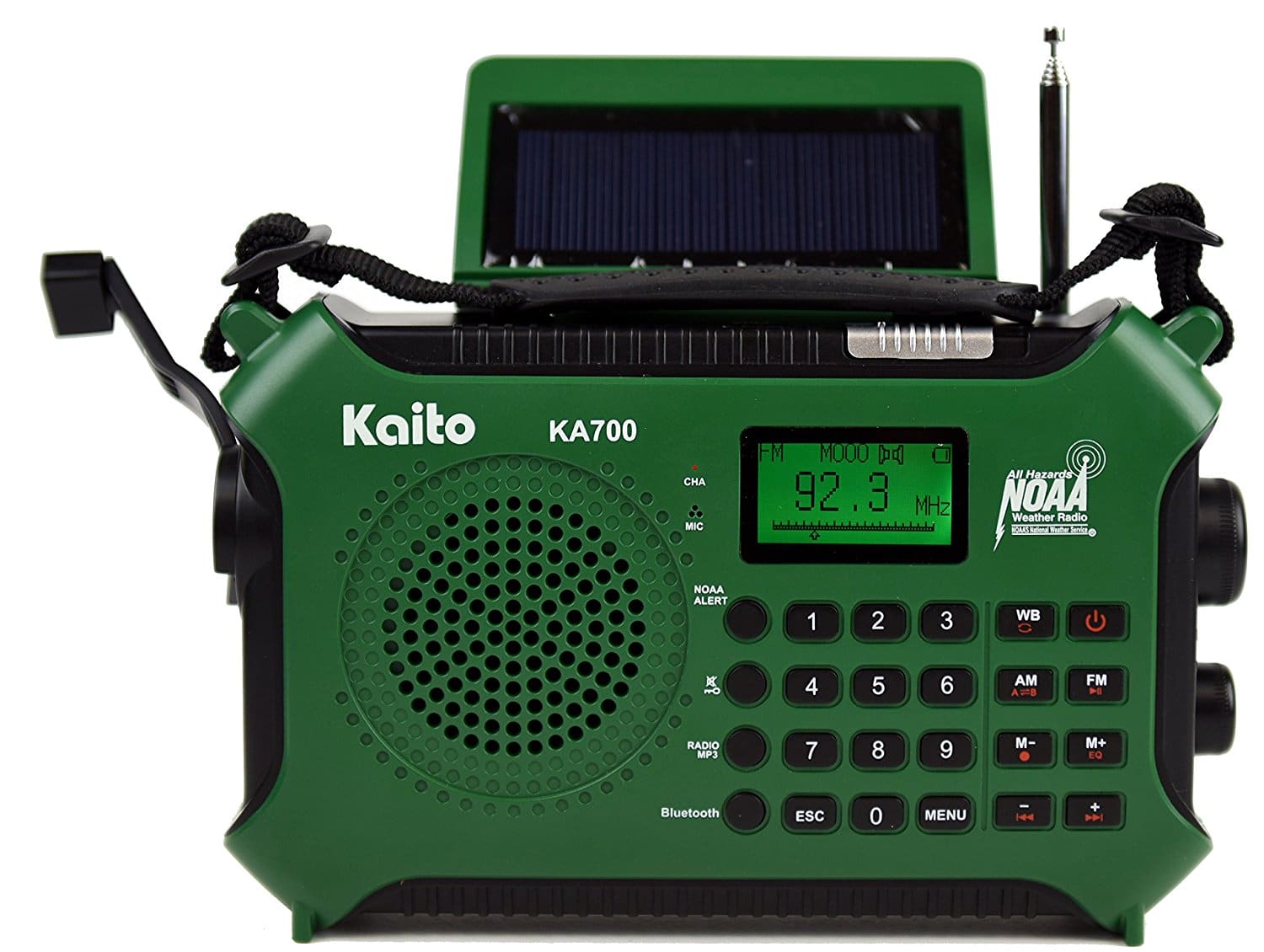 Kaito KA700 Bluetooth Emergency Hand Crank Dynamo & Solar Powered AM FM