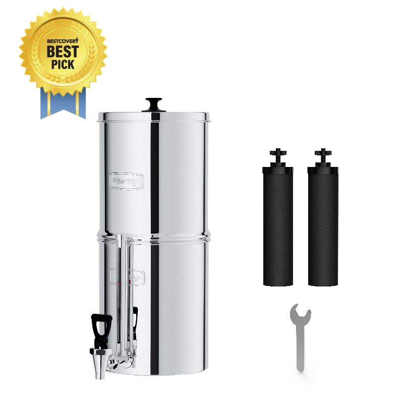 Gravityfed Water Filter System by Waterdrop, 2.25gallon Stainlesssteel Countertop System