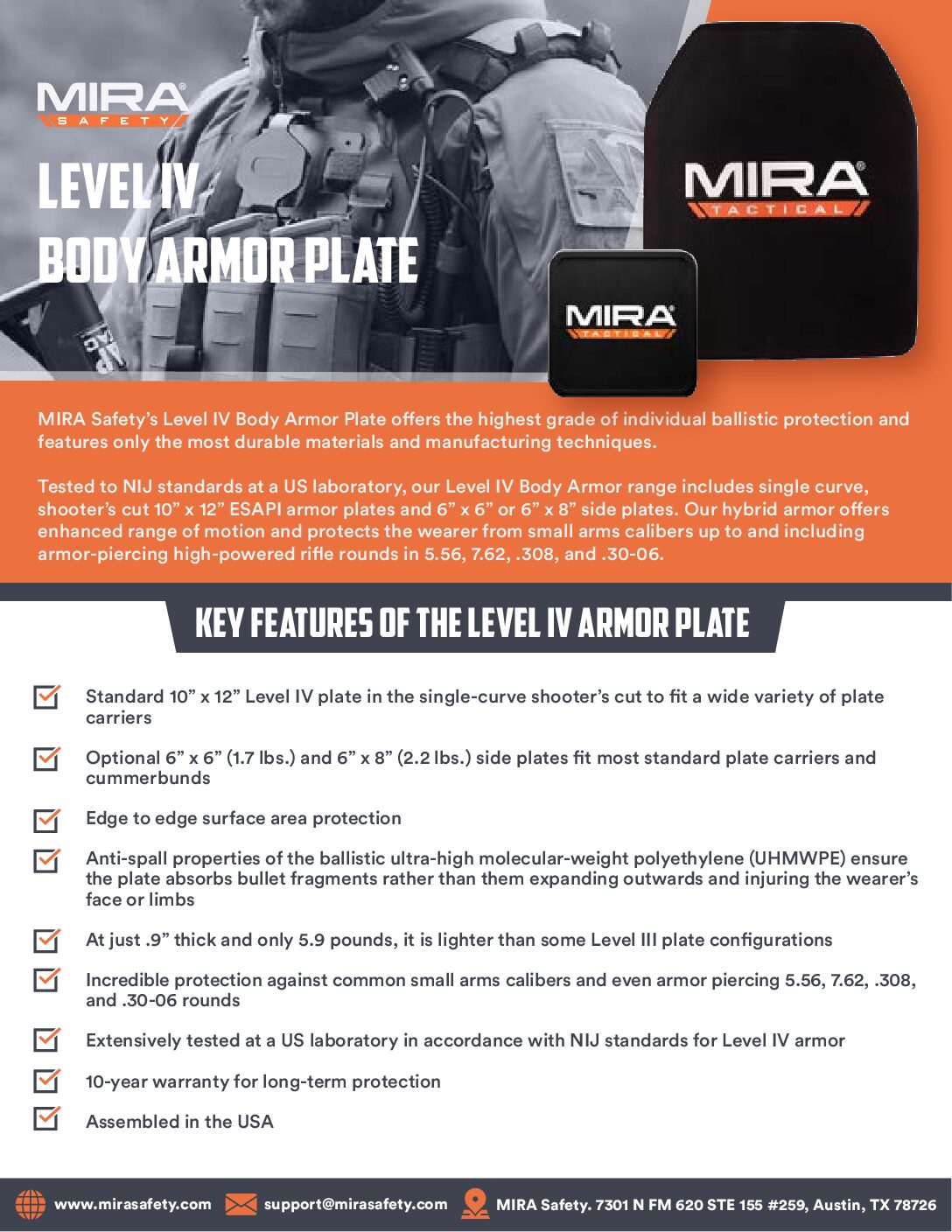 Ready Made Resources Mira Safety Level 4 Body Armor Package