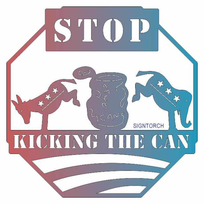 Tribute Kicking The Can ReadyToCut Vector Art for CNC Free DXF