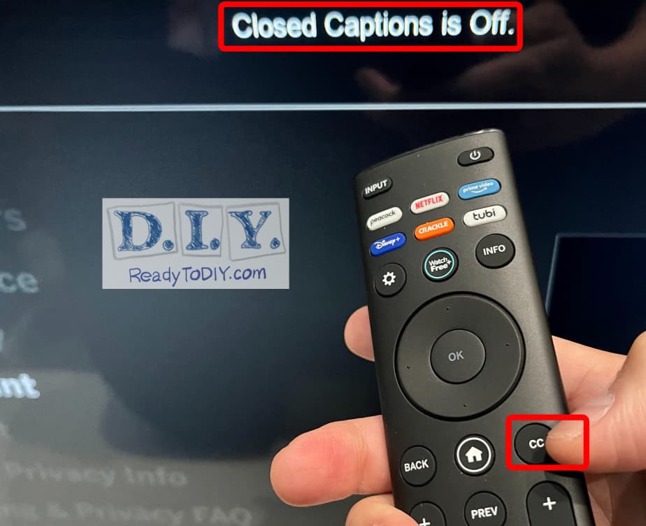 Vizio TV Closed Caption Not Working Ready To DIY