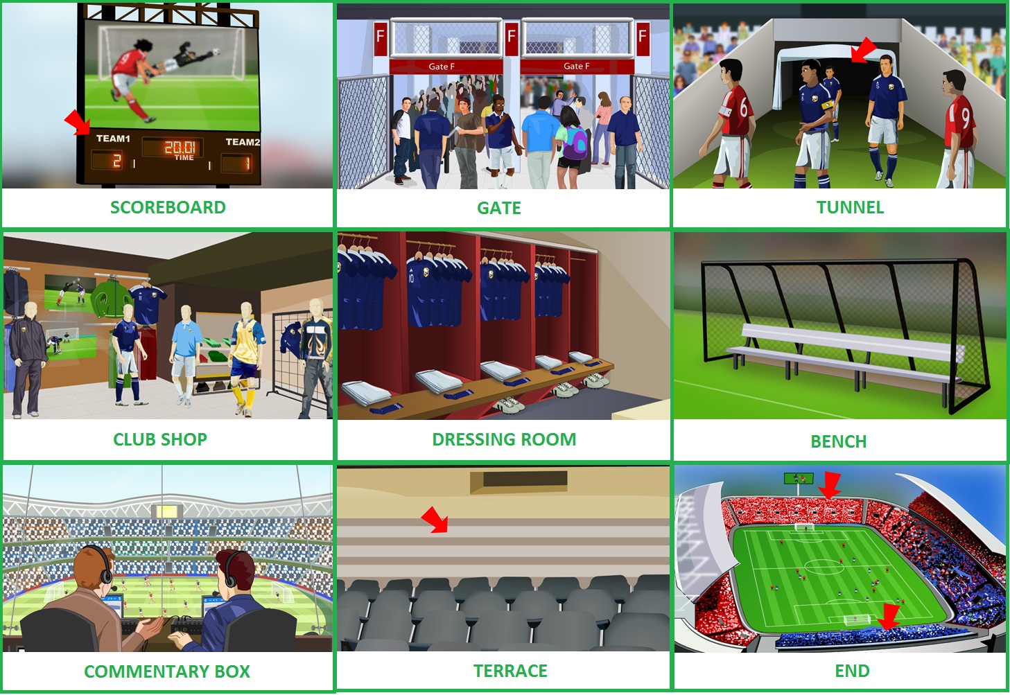 Виды спорта на английском слова по теме футбол