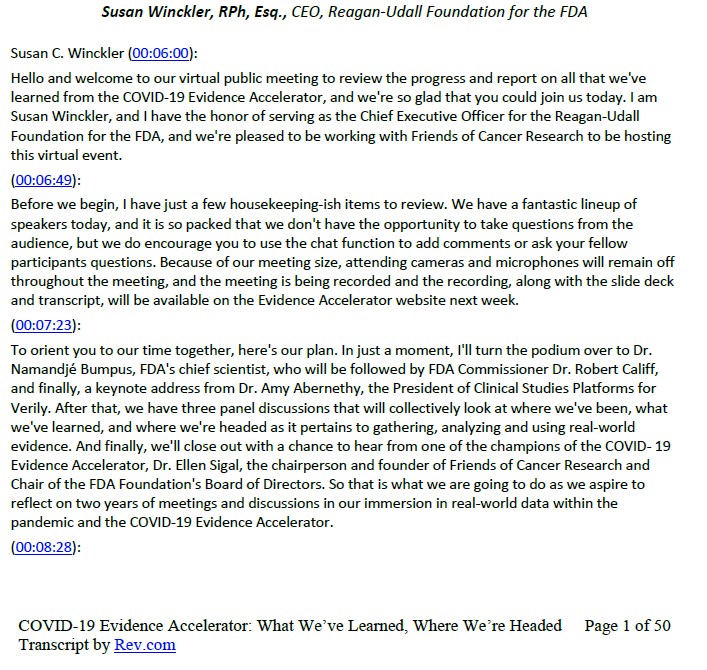 COVID19 Evidence Accelerator What We've Learned, Where We're Headed