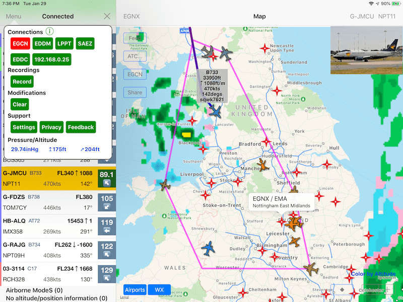 . RealADSB Feed live flight radar from ADSB Exchange