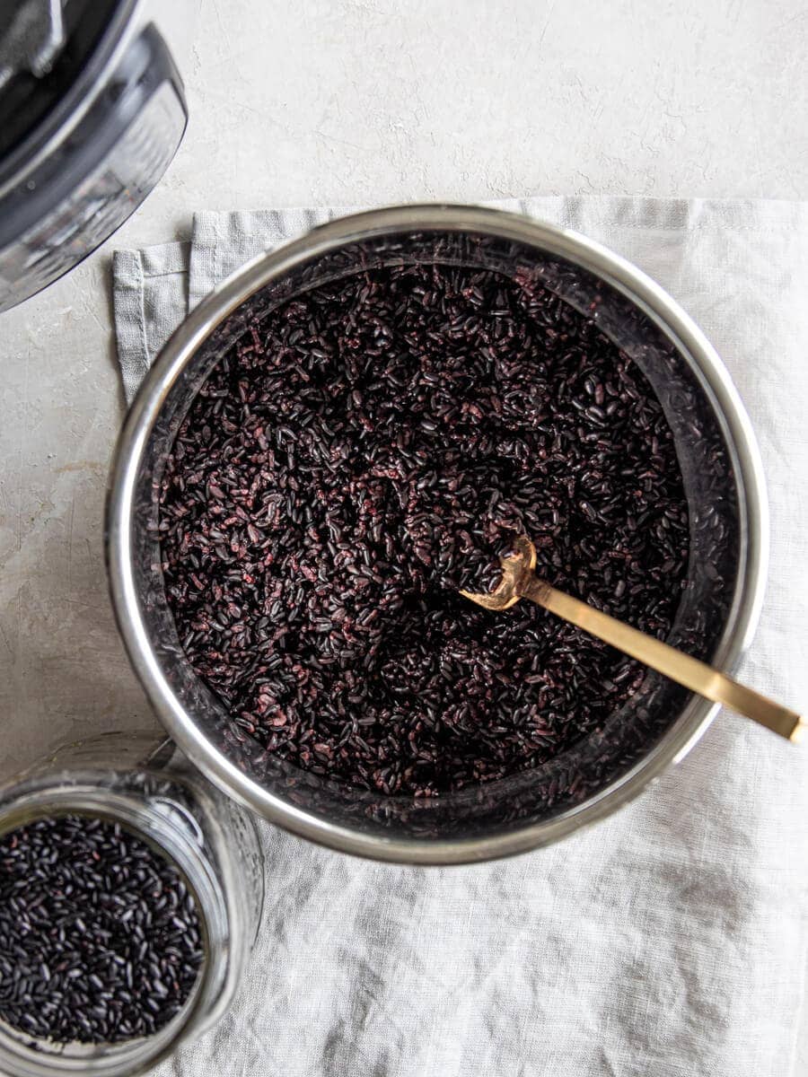 Instant Pot Black Rice (Forbidden Rice) Real + Vibrant