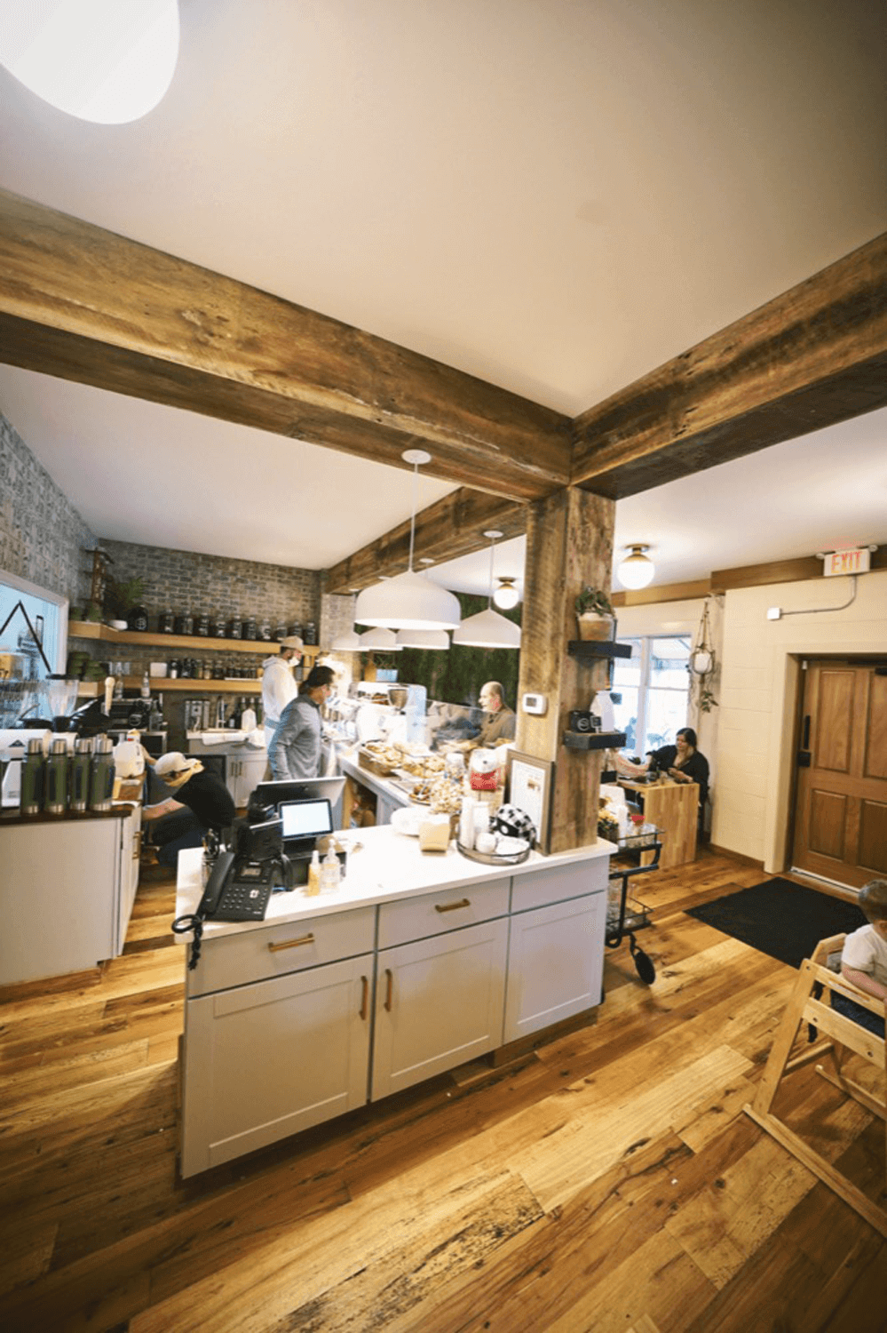 Hardwood Flooring Supplied for Coffee Shop Real Antique Wood