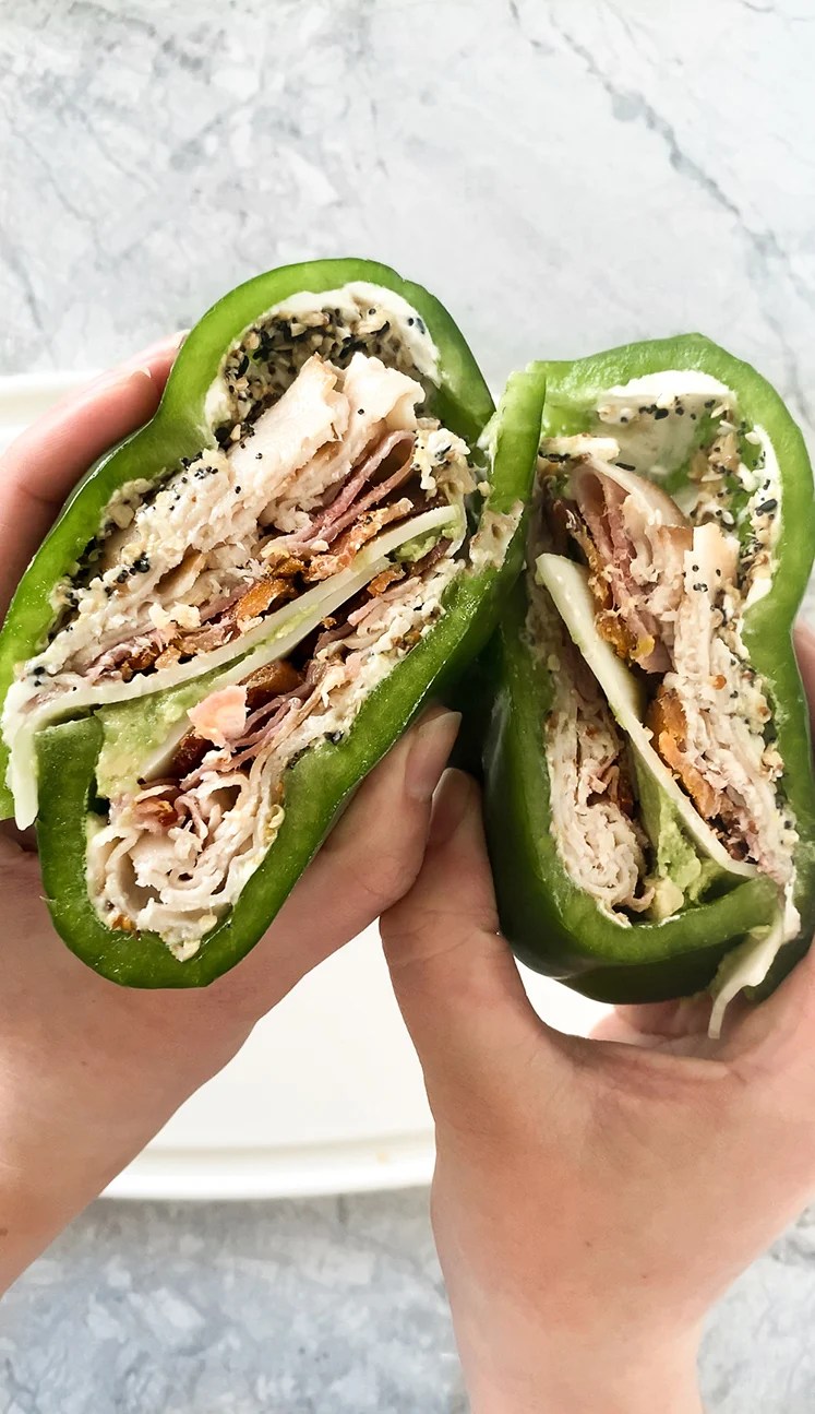 Bell Pepper Sandwich LowCarb, NutFree, CoconutFree