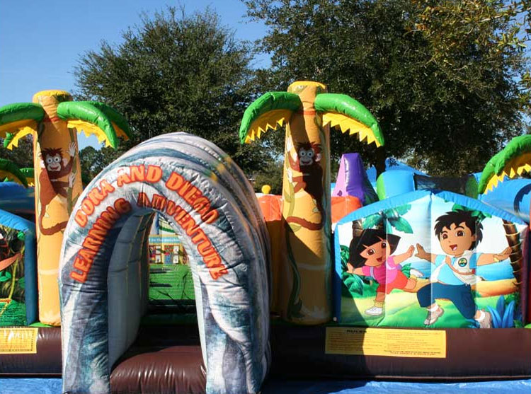 Dora Diego Learning Adventure Bounce House Real Bounce Inflatable