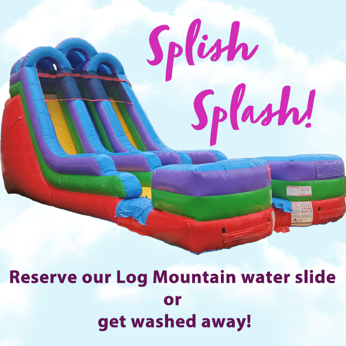 18' Double Lane Log Mountain Water Slide Wet or Dry Slide Real