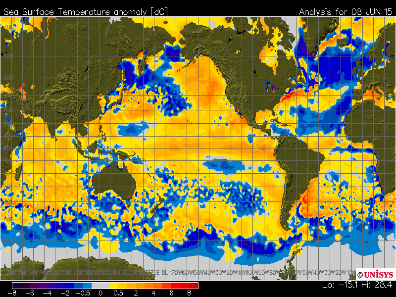 Карта глобального потепления