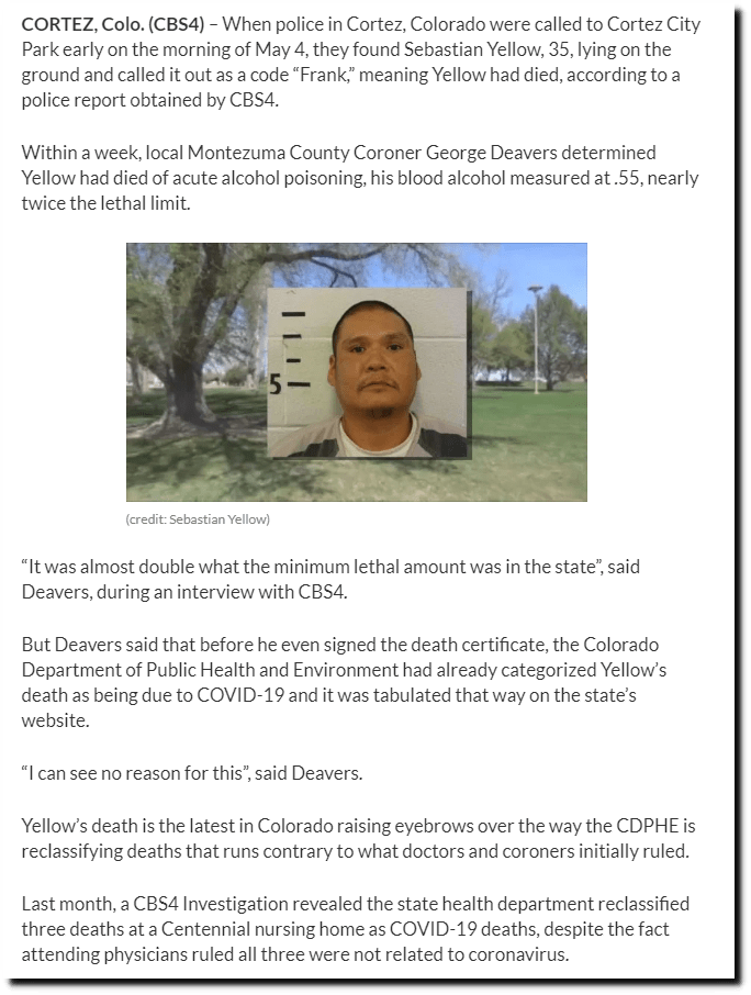 All Colorado Deaths Are Due To Coronavirus Real Climate Science