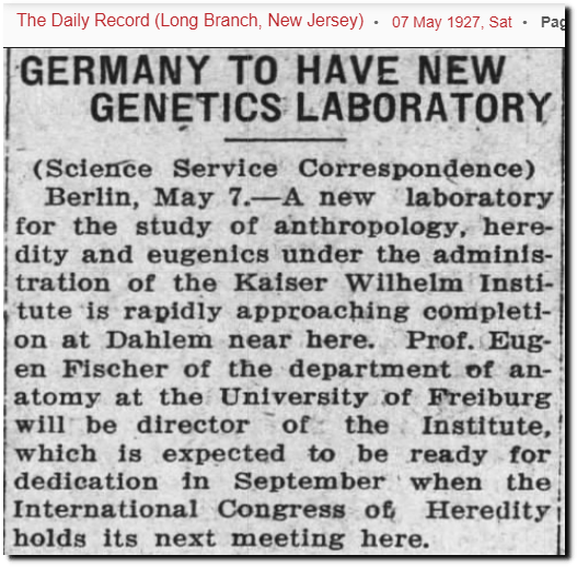 1927 New Eugenics Lab In Germany Real Climate Science