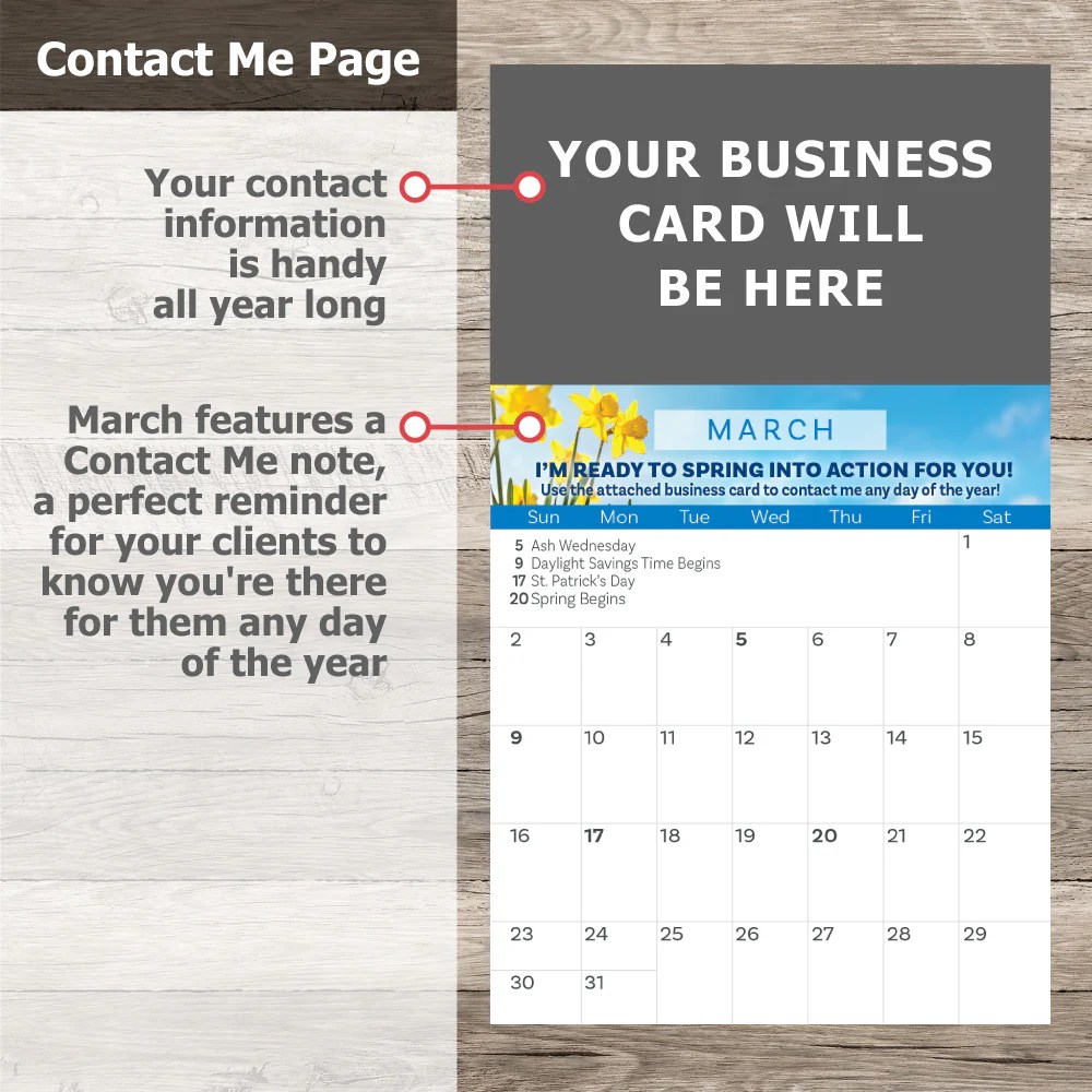Furry Friends 2025 TearOff Calendar with Business Card Real