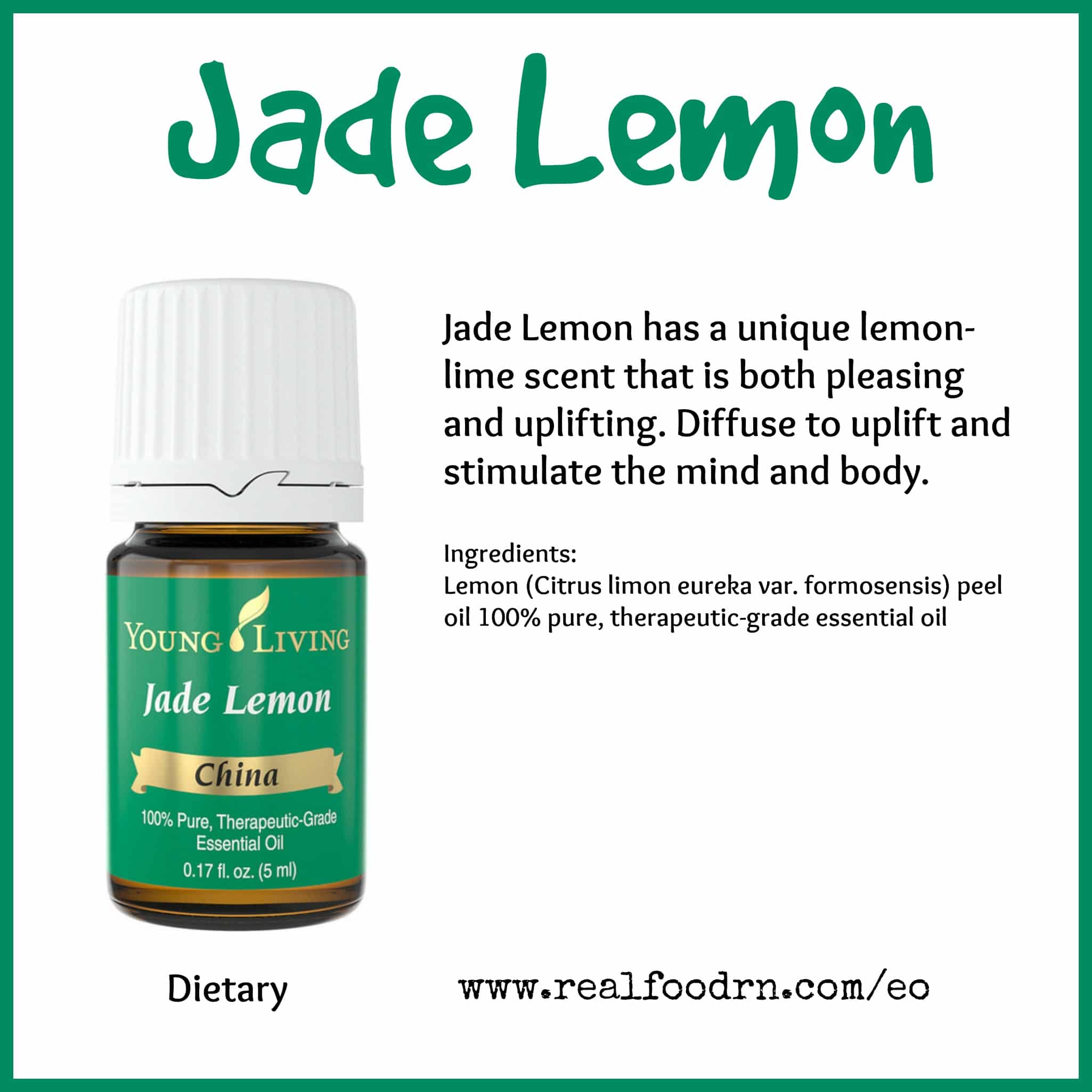 Jade Lemon Essential Oil Real Food RN