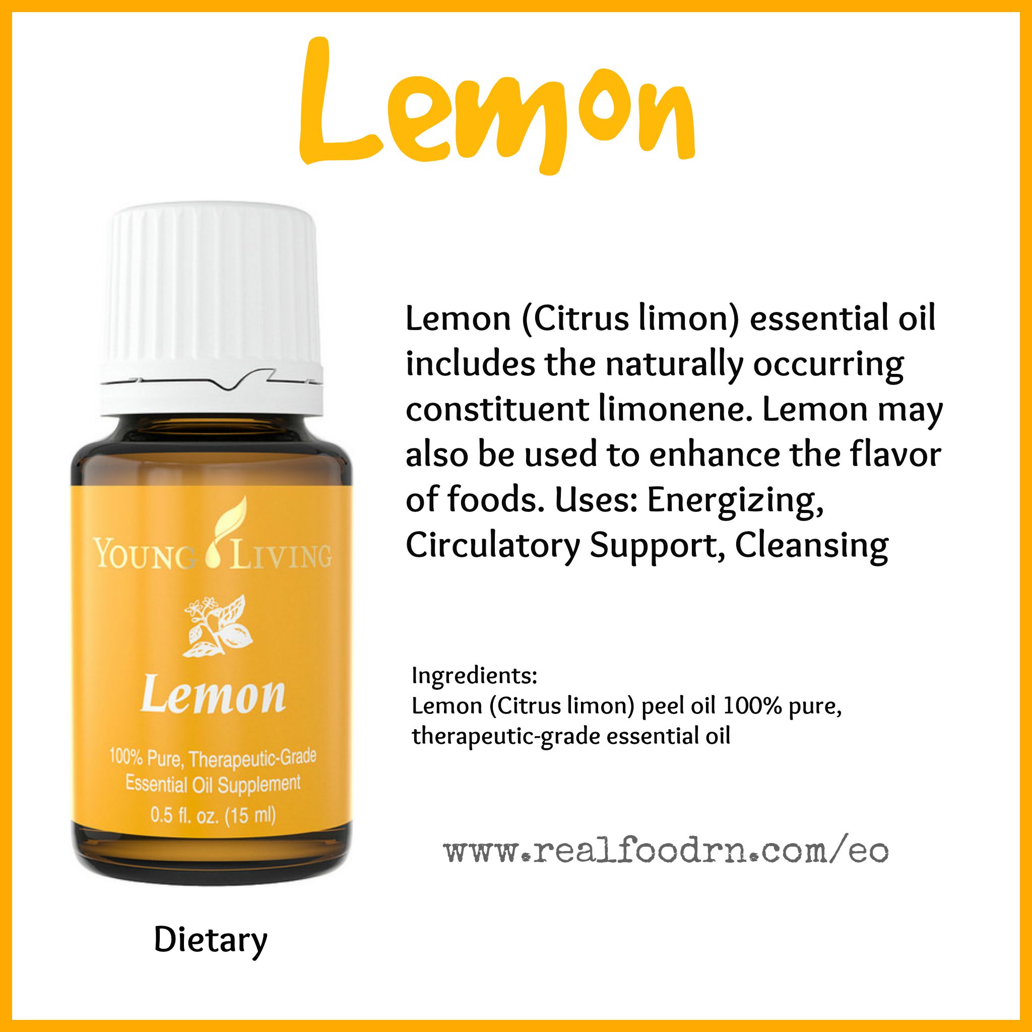 Lemon Essential Oil Real Food RN
