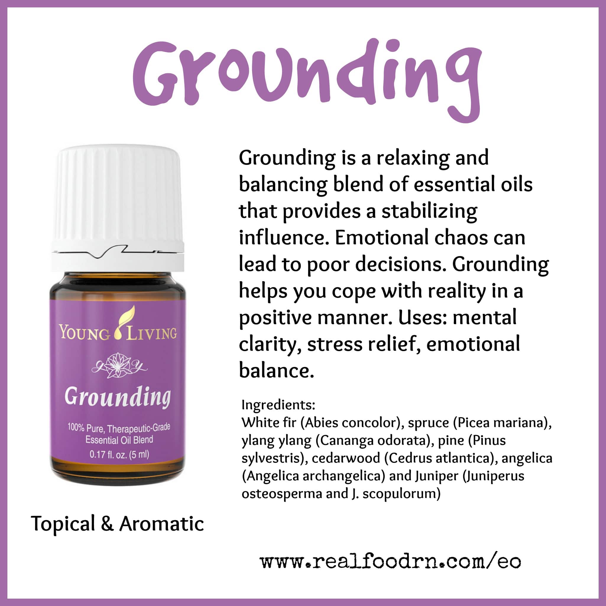 Grounding Essential Oil Real Food RN