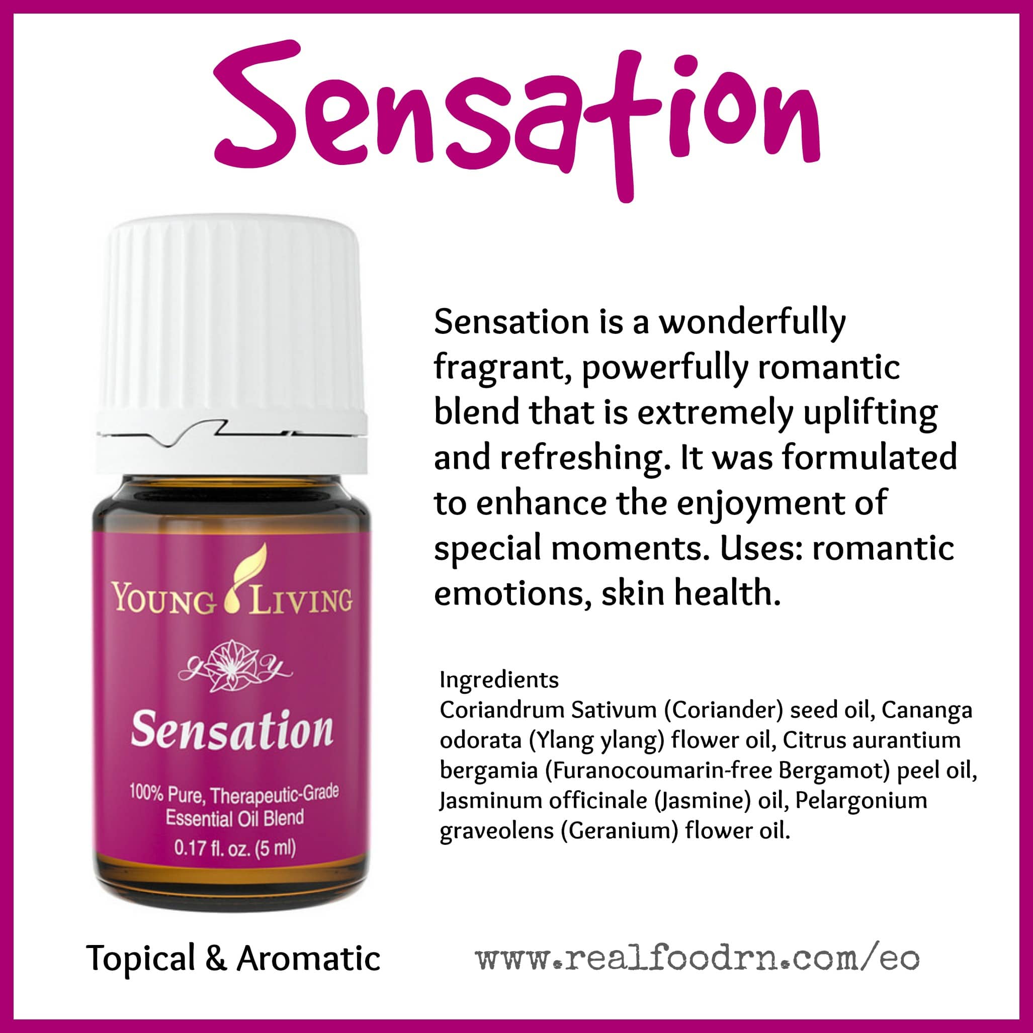Sensation Essential Oil Real Food RN
